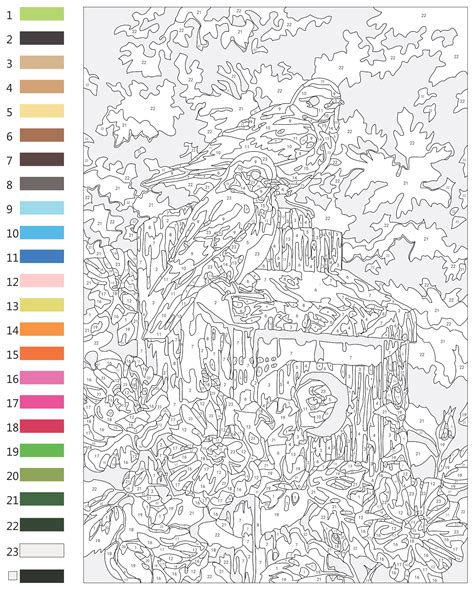 Paint By Numbers Printable With Color Key